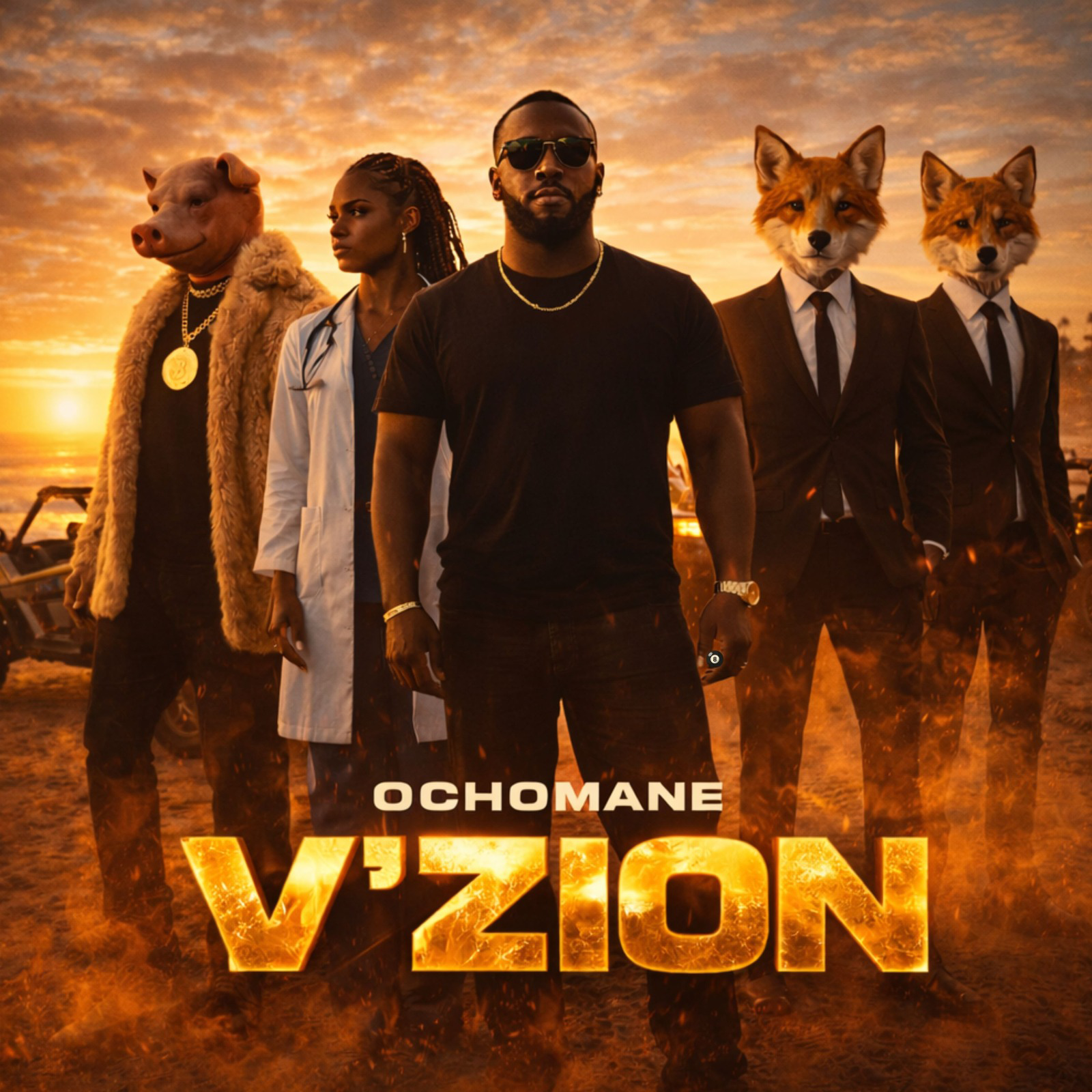 Pochette officielle du titre V'ZION d'OCHOMANE